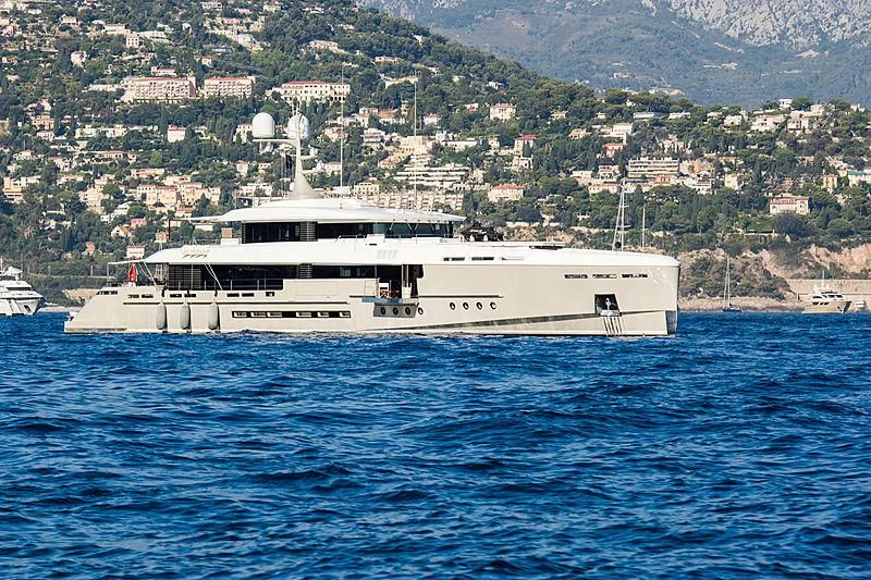 a large white boat in the water aboard ENDEAVOUR 2 Yacht for Sale