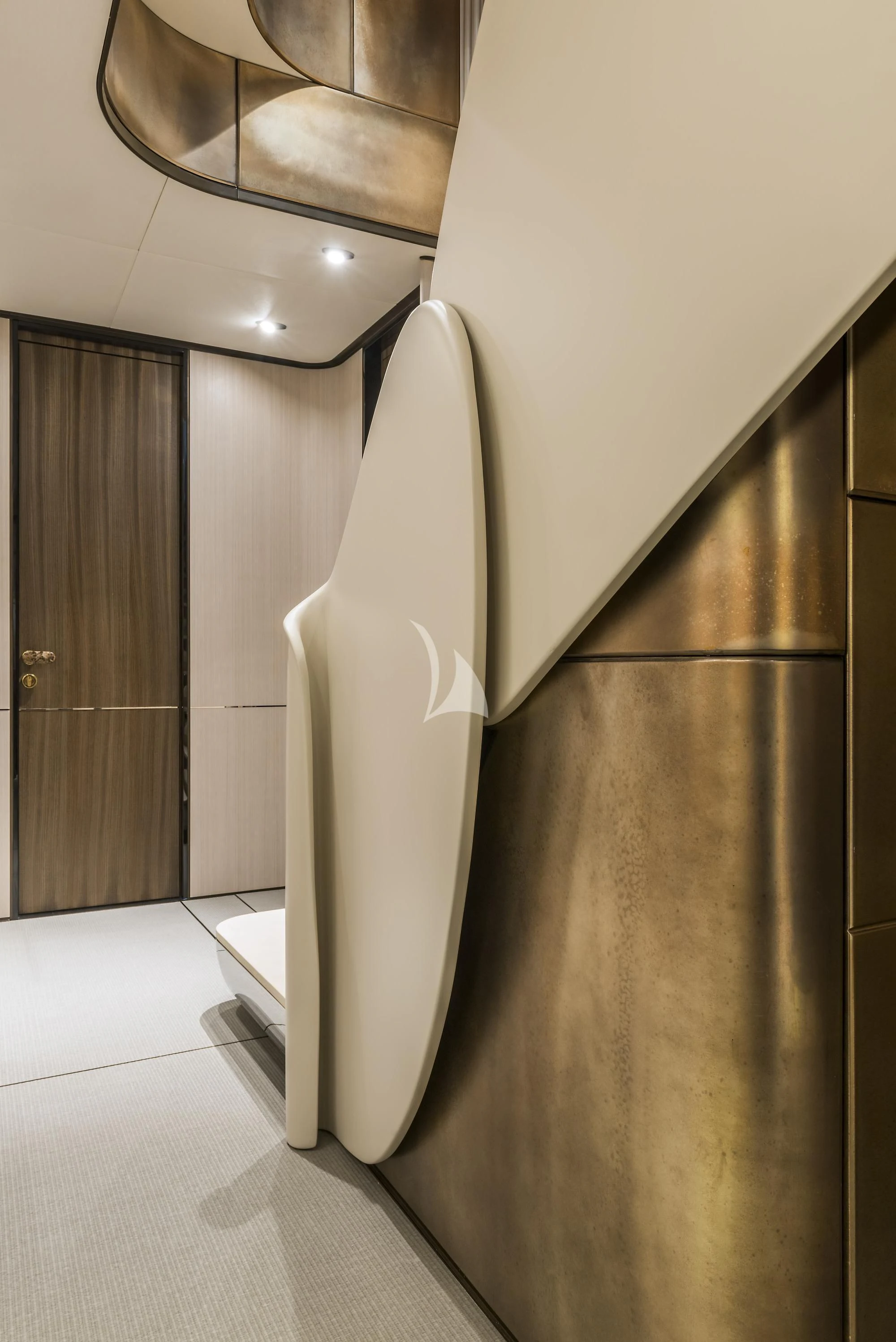 a large metal cabinet in a room aboard ENDEAVOUR 2 Yacht for Sale
