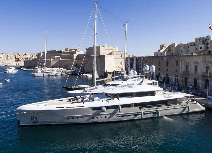 a white boat in the water aboard ENDEAVOUR 2 Yacht for Sale