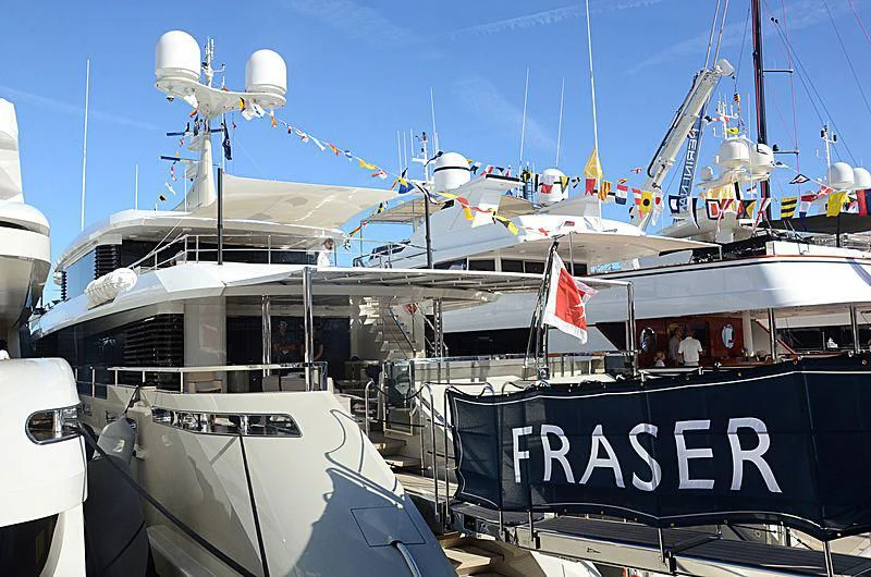 a group of boats docked aboard ENDEAVOUR 2 Yacht for Sale