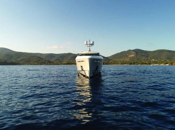 a white boat in the water aboard ENDEAVOUR 2 Yacht for Sale