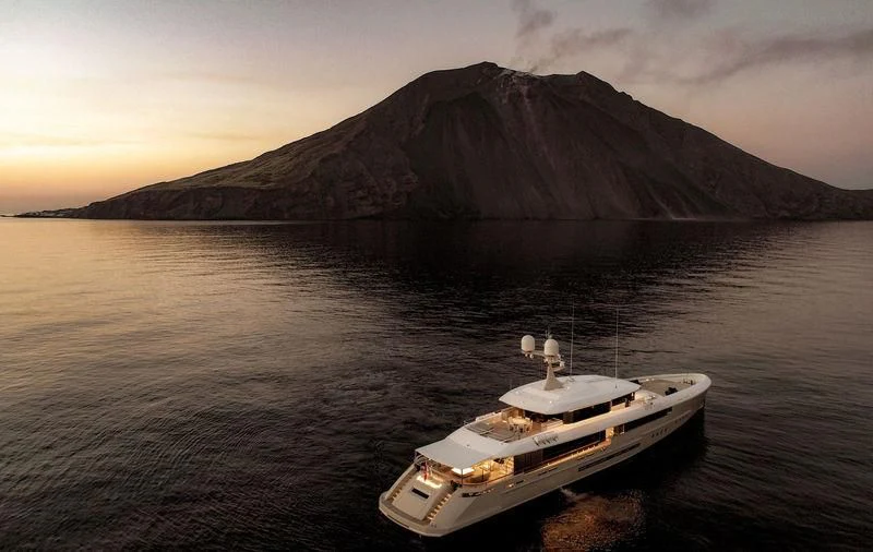 a boat in the water aboard ENDEAVOUR 2 Yacht for Sale