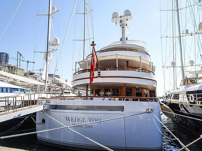 a large boat docked aboard WEDGE TOO Yacht for Sale