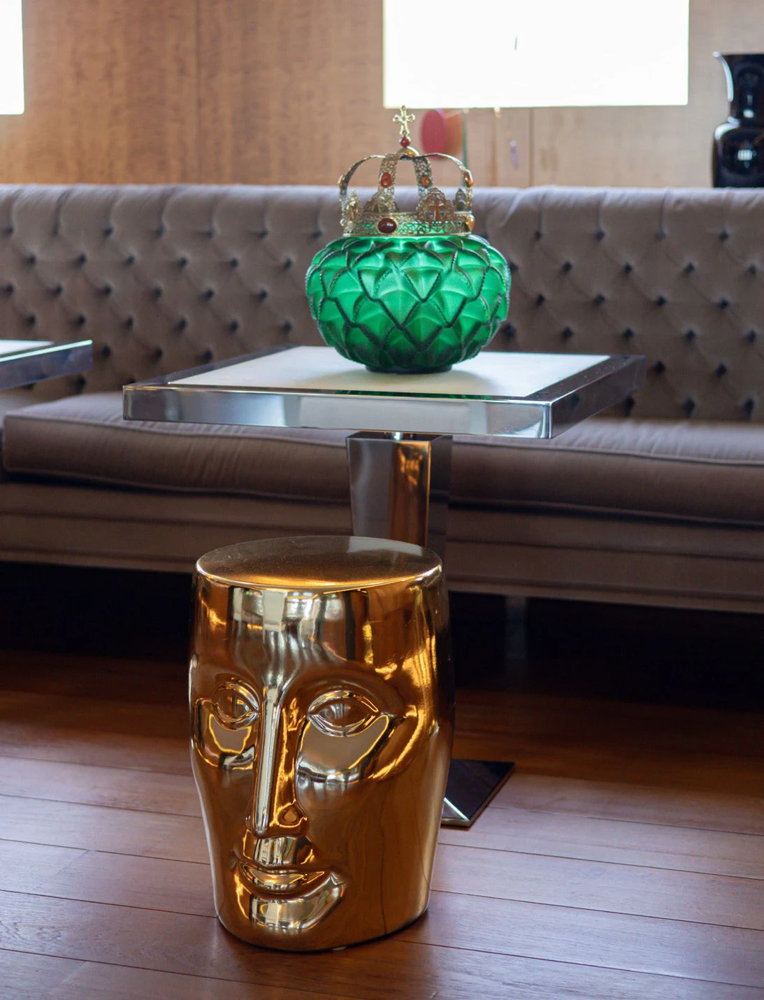a glass of beer on a table aboard WEDGE TOO Yacht for Sale
