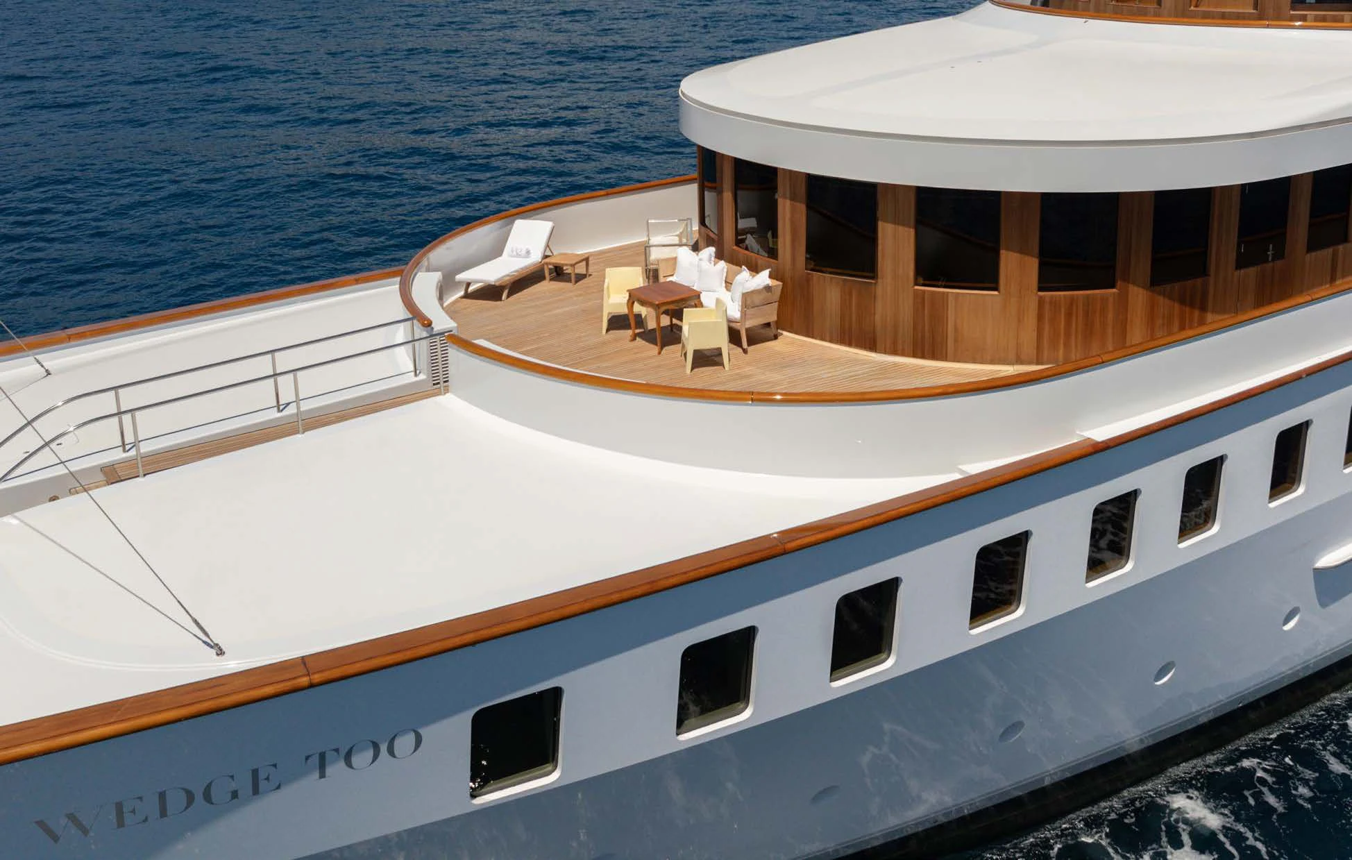 a boat on the water aboard WEDGE TOO Yacht for Sale