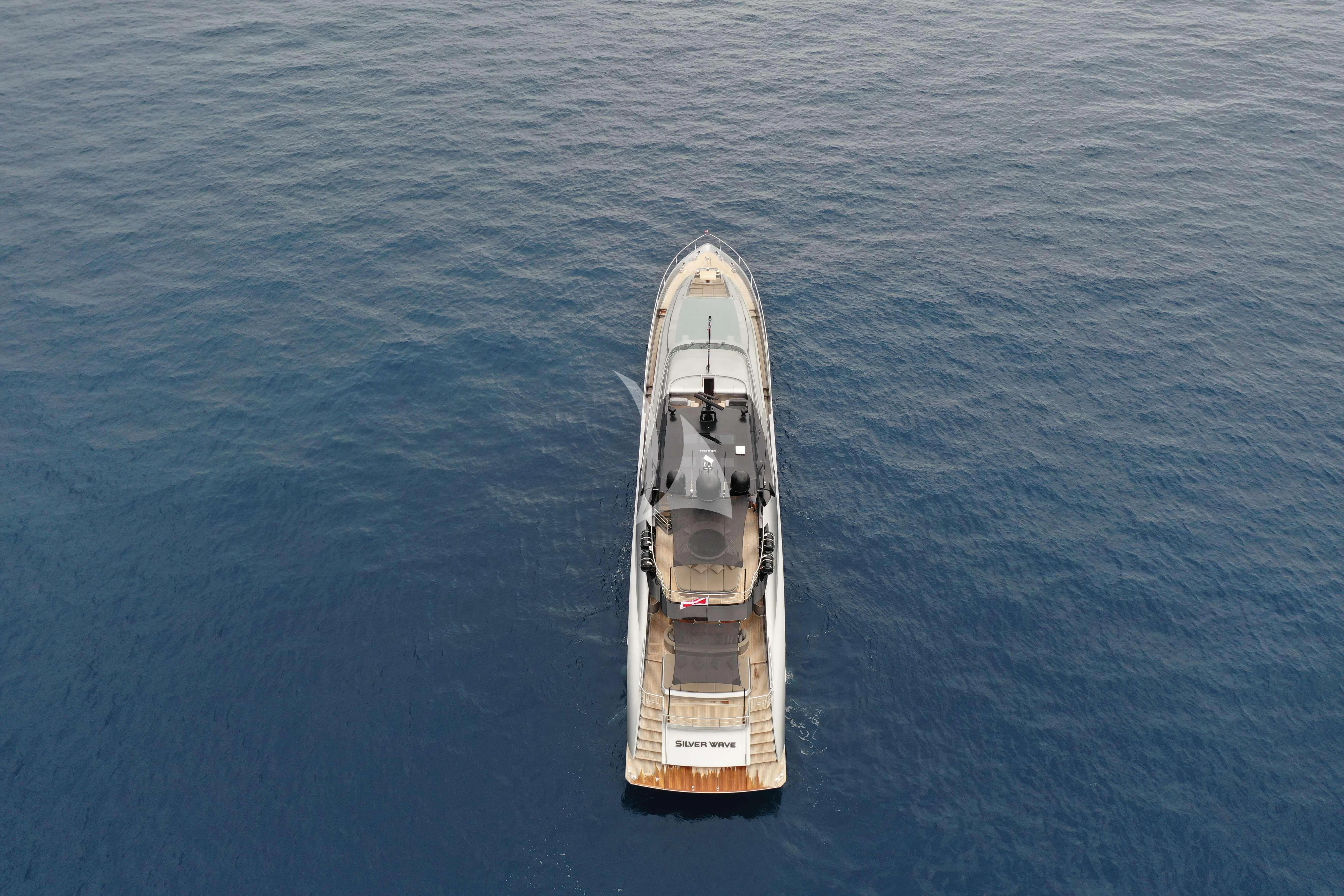 a boat in the water aboard FIVE Yacht for Sale