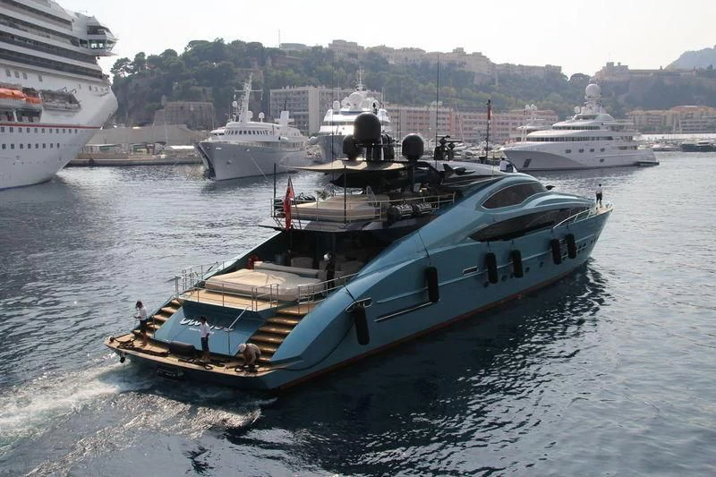 a boat on the water aboard FIVE Yacht for Sale