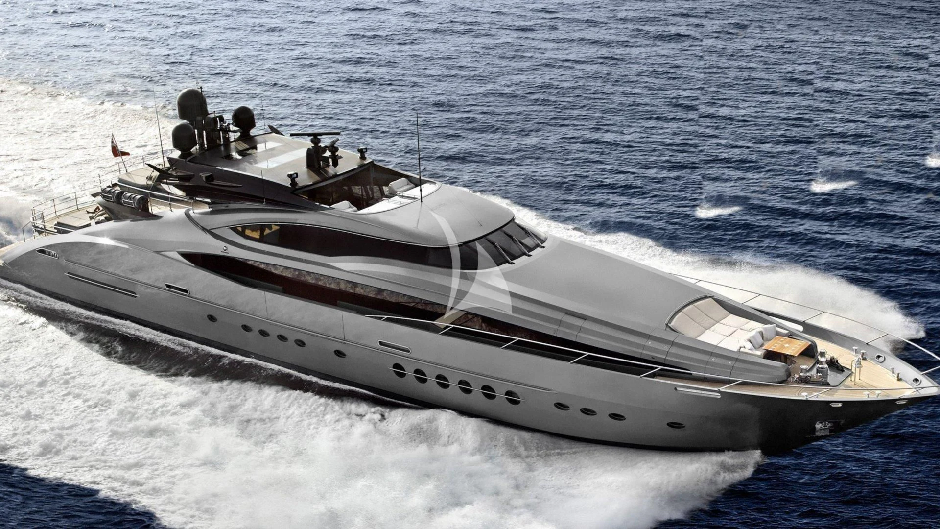 a white yacht on the water aboard FIVE Yacht for Sale