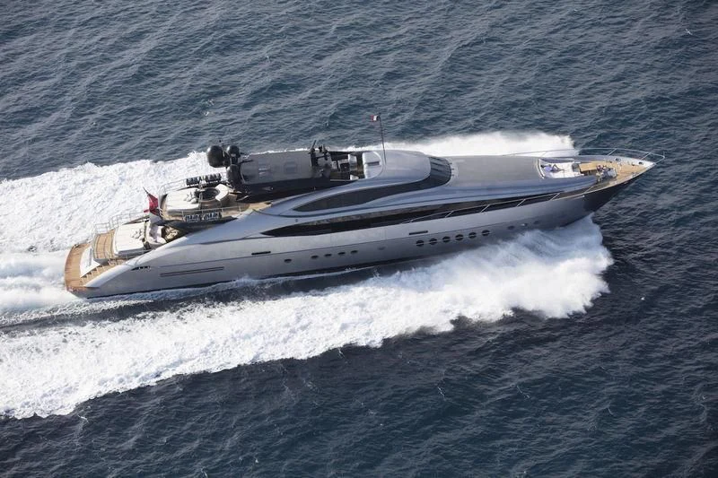 a space ship in the water aboard FIVE Yacht for Sale