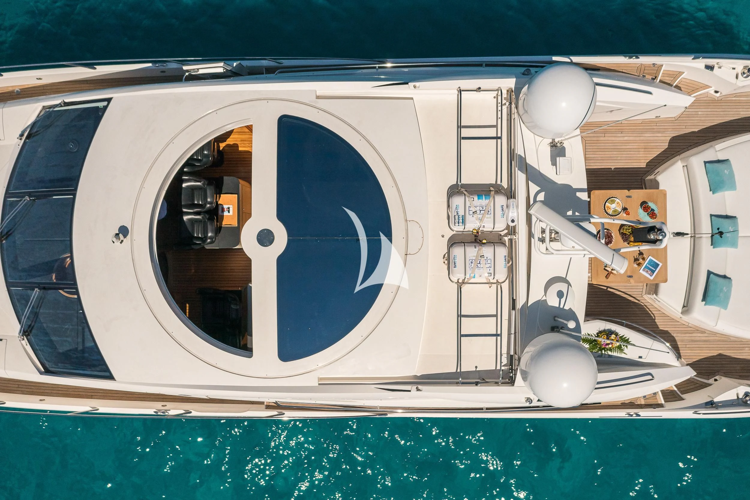 a large white machine aboard FROGGY Yacht for Sale