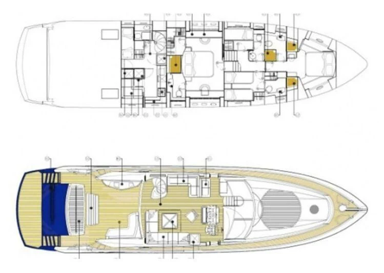 diagram, engineering drawing aboard FROGGY Yacht for Sale