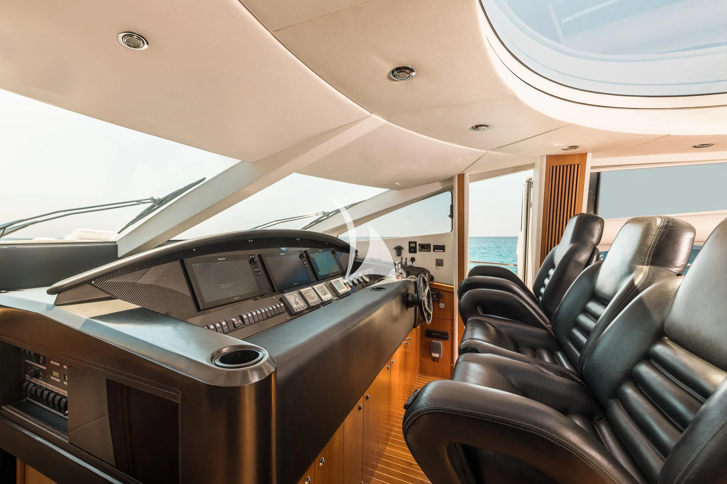 inside of a car aboard FROGGY Yacht for Sale