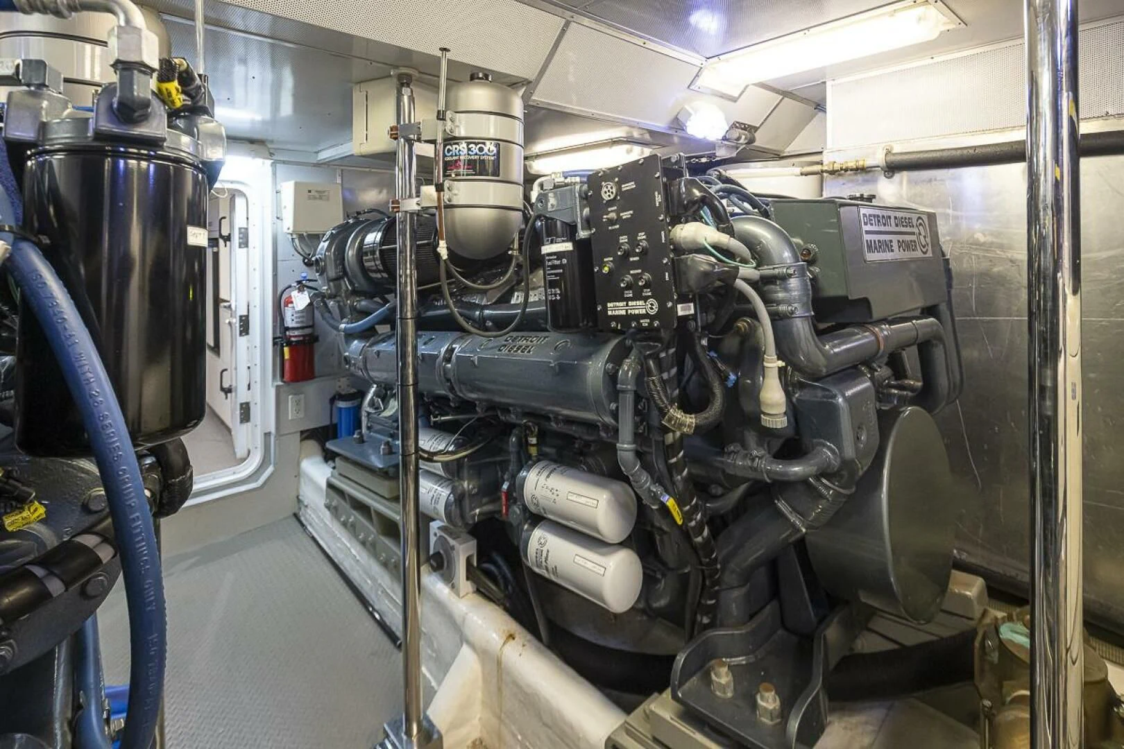 a large machine with many pipes aboard SEA SPUR Yacht for Sale