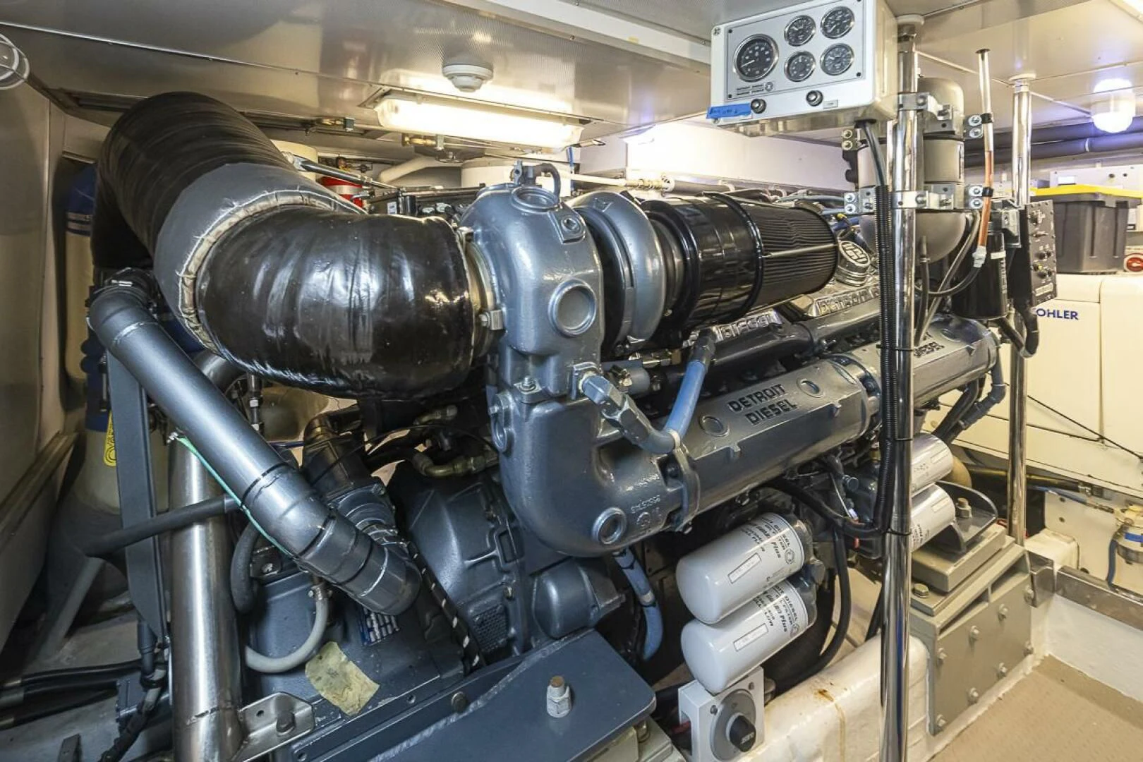 a machine with a large metal cylinder aboard SEA SPUR Yacht for Sale