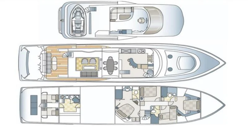 diagram aboard SEA SPUR Yacht for Sale