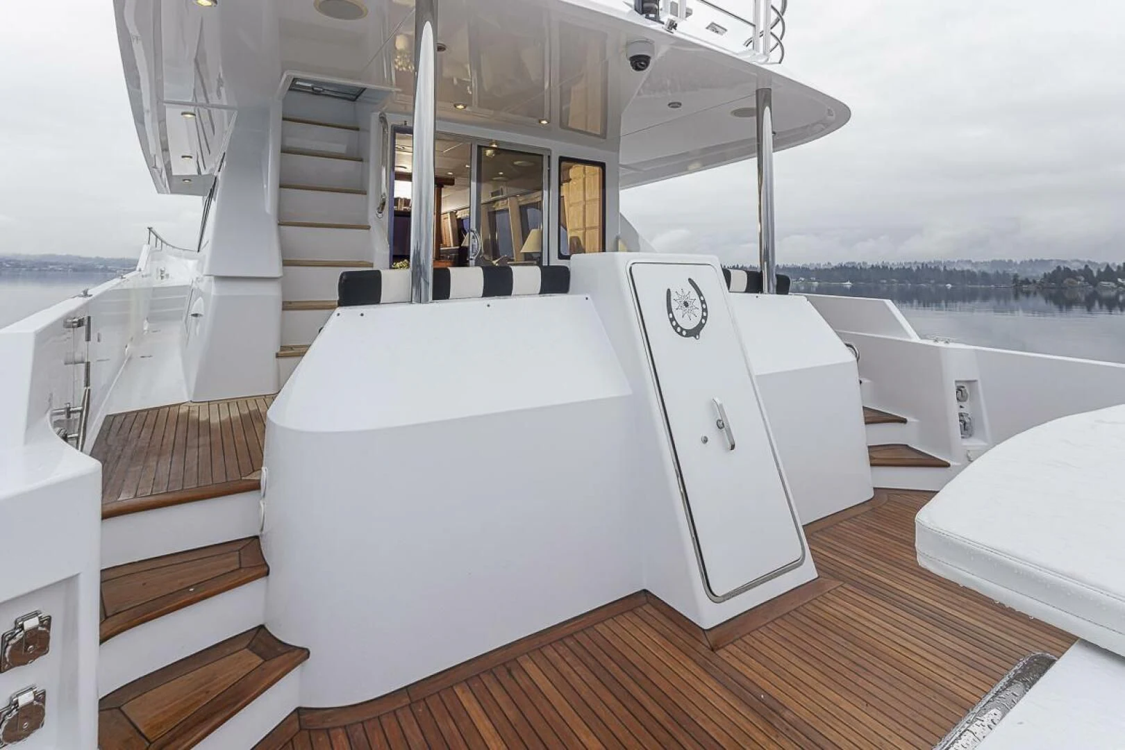 a room with a large white object on the wall aboard SEA SPUR Yacht for Sale