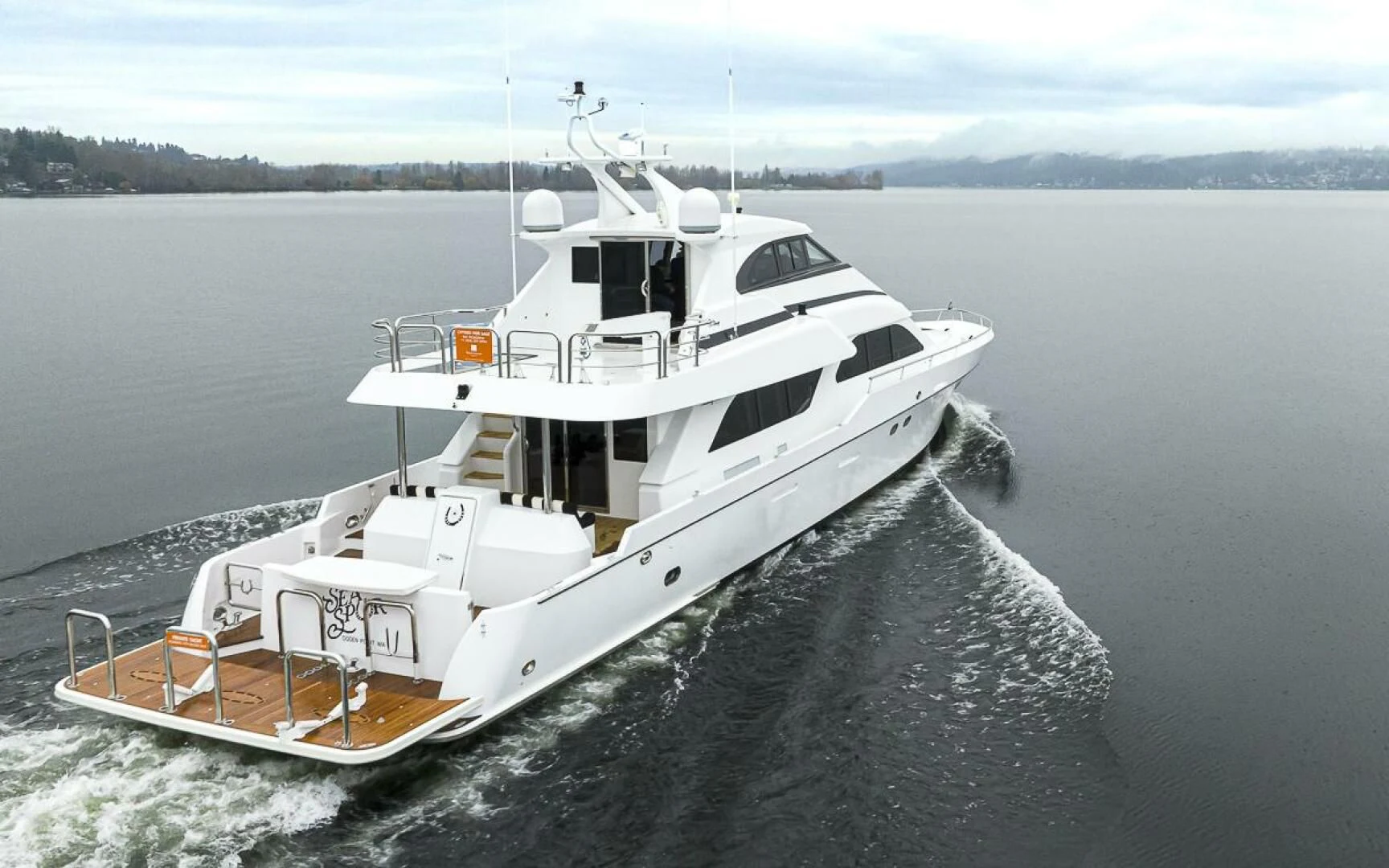 a ship in the water aboard SEA SPUR Yacht for Sale