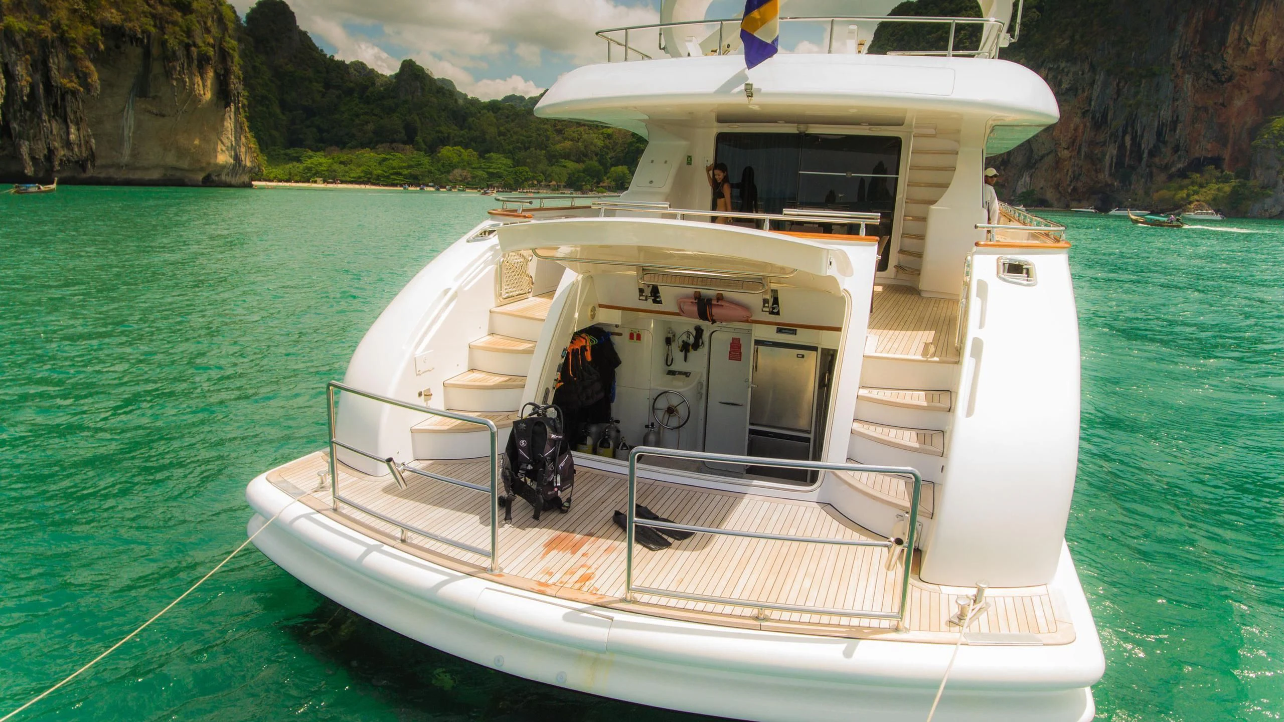 a boat in the water aboard AVELINE Yacht for Sale