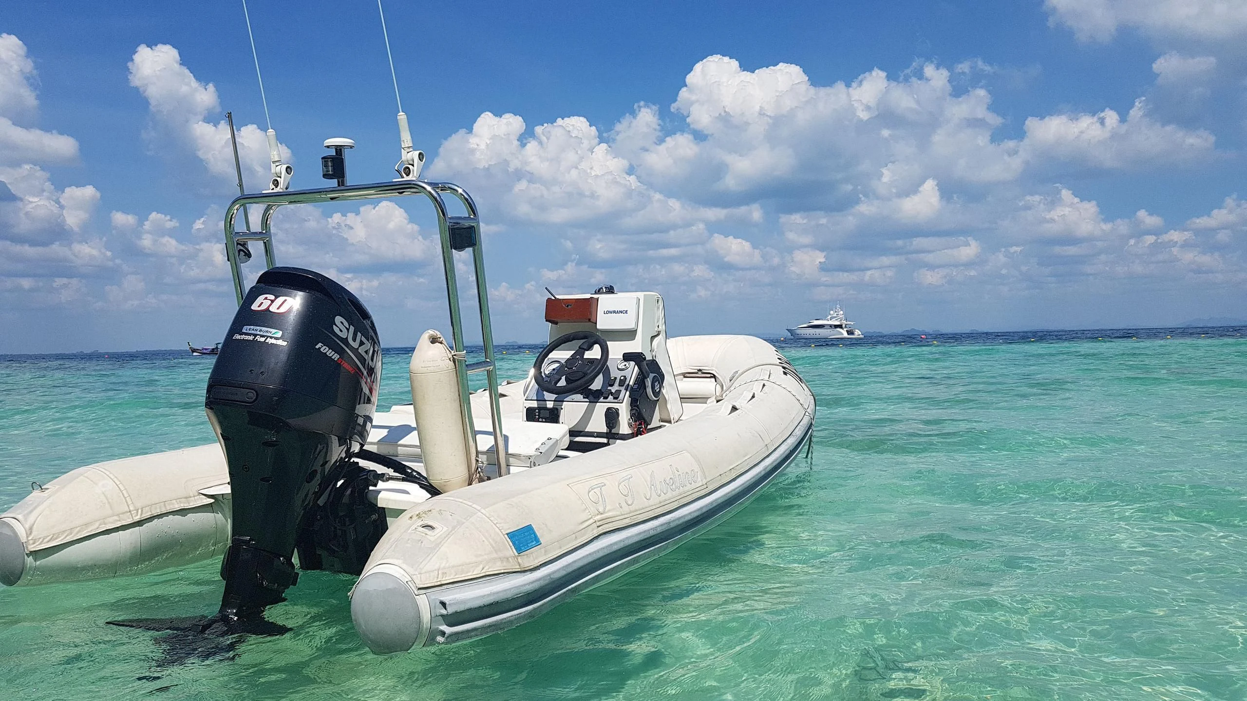 a boat on the water aboard AVELINE Yacht for Sale