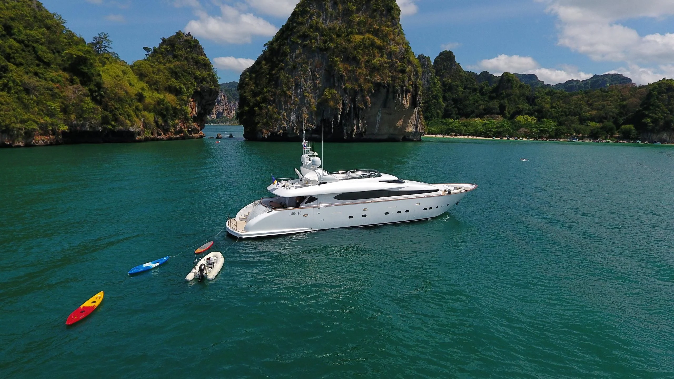 a boat in the water aboard AVELINE Yacht for Sale