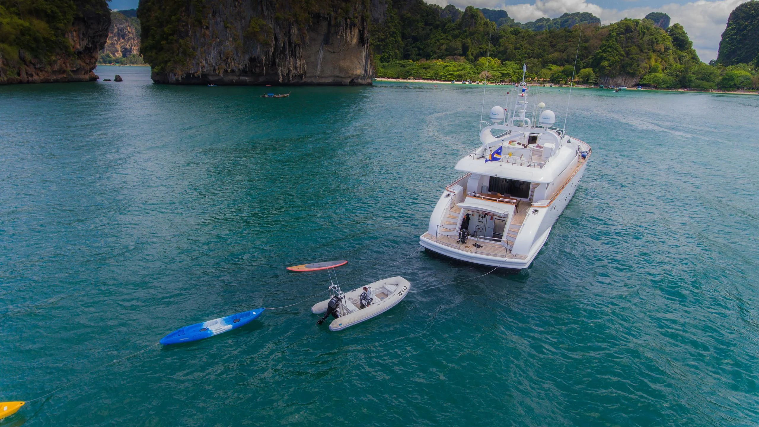 boats in the water aboard AVELINE Yacht for Sale