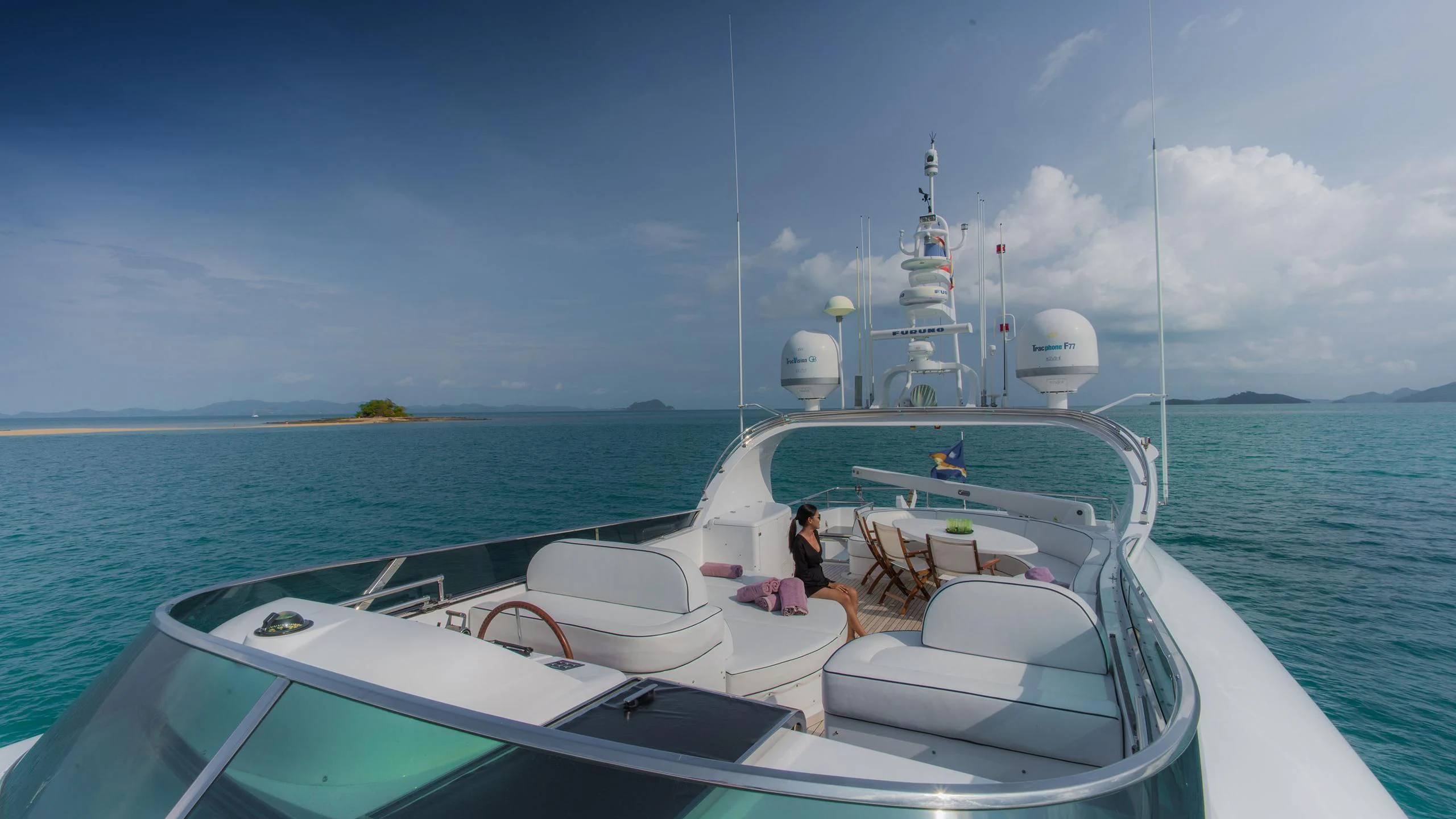 a boat on the water aboard AVELINE Yacht for Sale