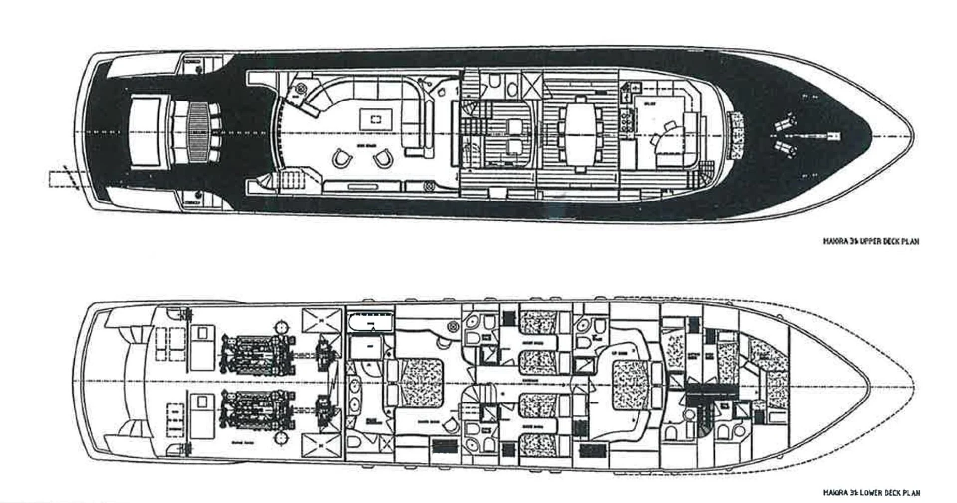 a black and white drawing of a car aboard AVELINE Yacht for Sale
