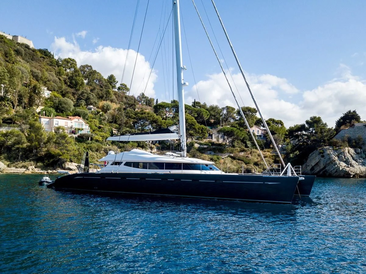 a boat in the water aboard ALLURES Yacht for Charter