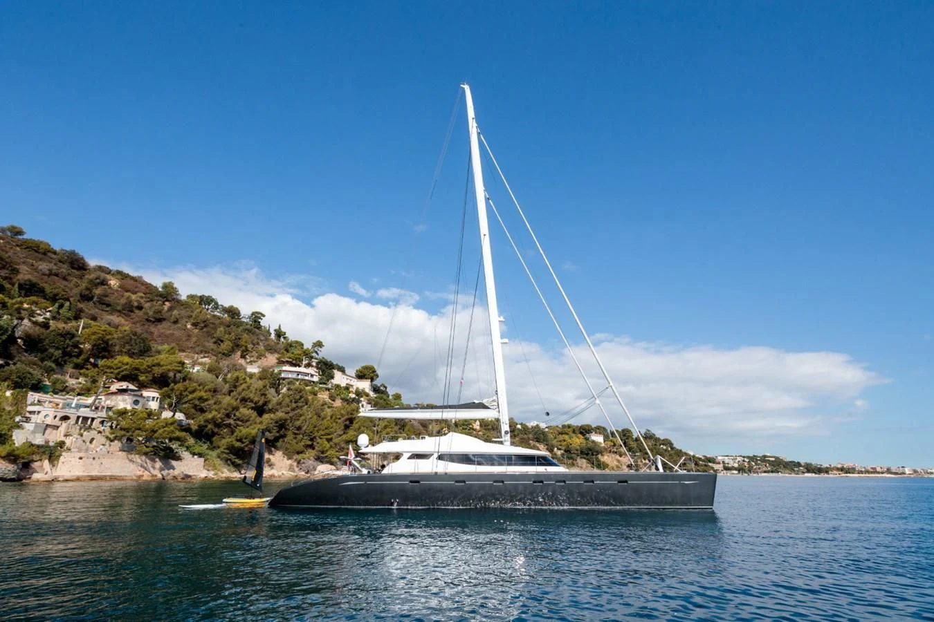 a sailboat on the water aboard ALLURES Yacht for Charter