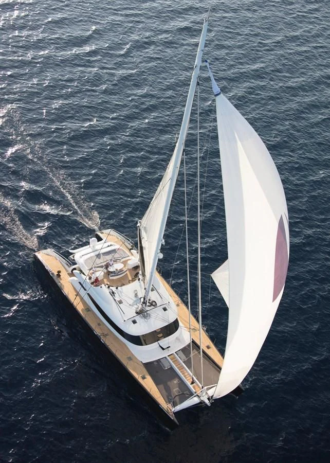 a sailboat on the water aboard ALLURES Yacht for Charter
