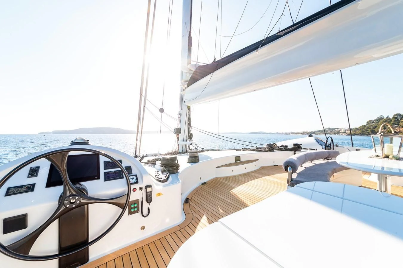 a boat on the water aboard ALLURES Yacht for Charter