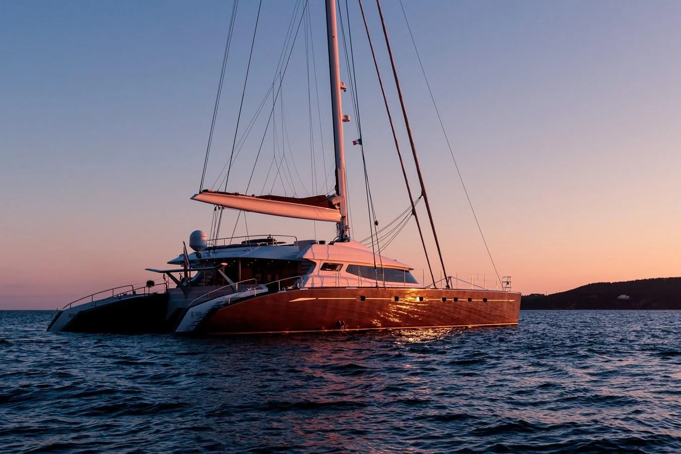 a boat in the water aboard ALLURES Yacht for Charter