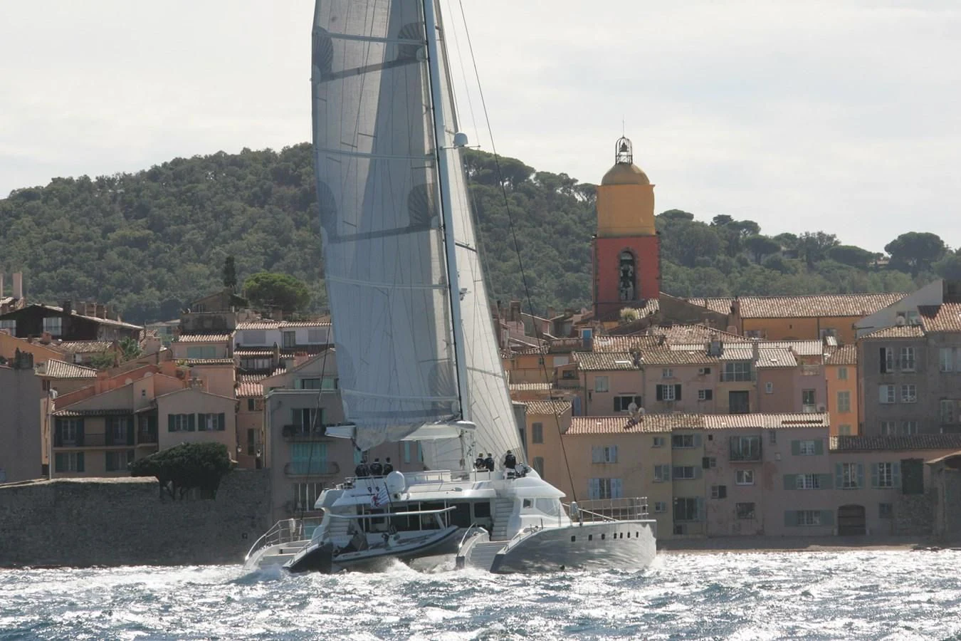 a sailboat on the water aboard ALLURES Yacht for Charter