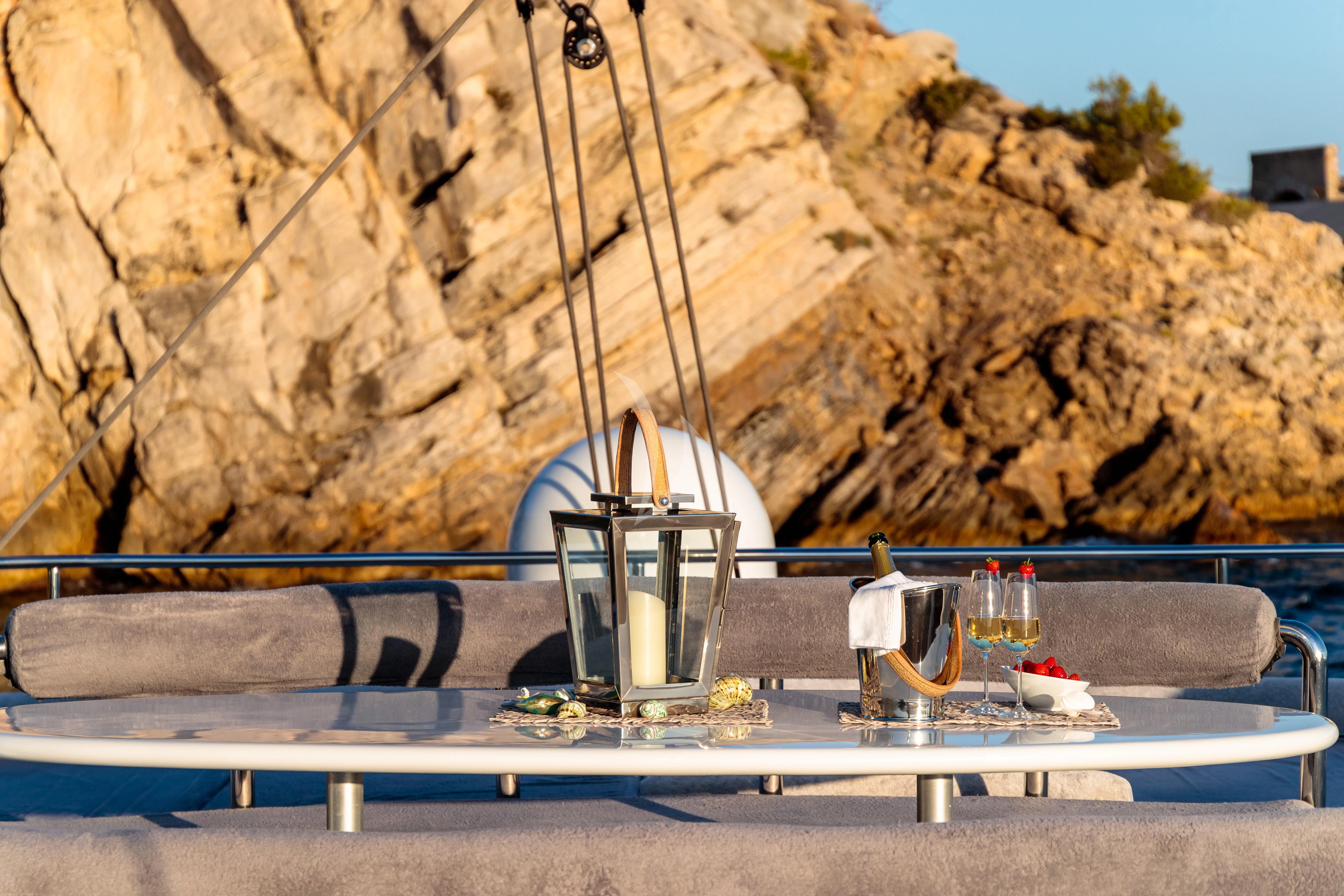 a boat on the water aboard ALLURES Yacht for Charter