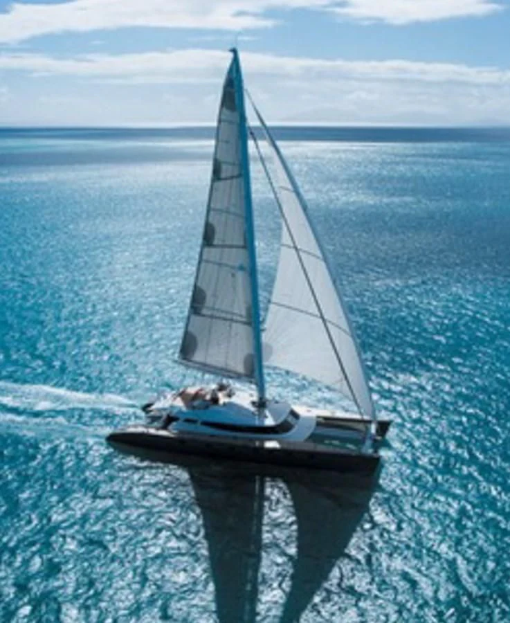a sailboat on the water aboard ALLURES Yacht for Charter