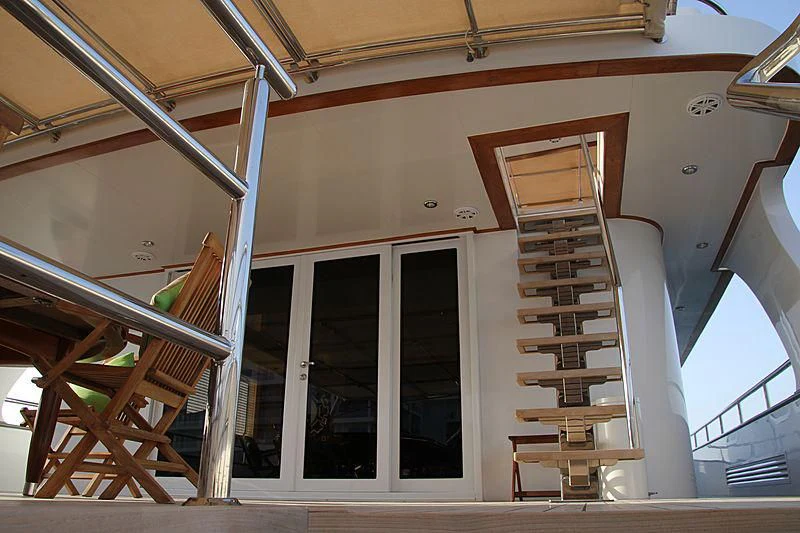 a house under construction aboard AMARA Yacht for Sale