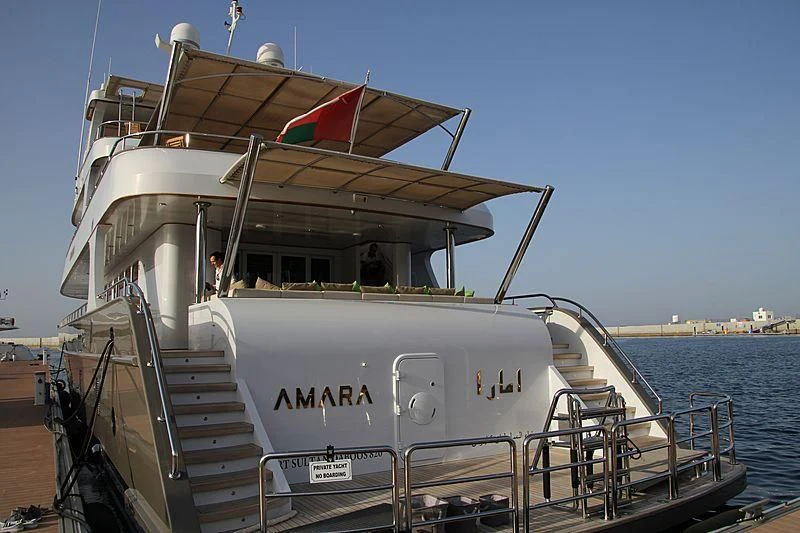 a boat on the water aboard AMARA Yacht for Sale