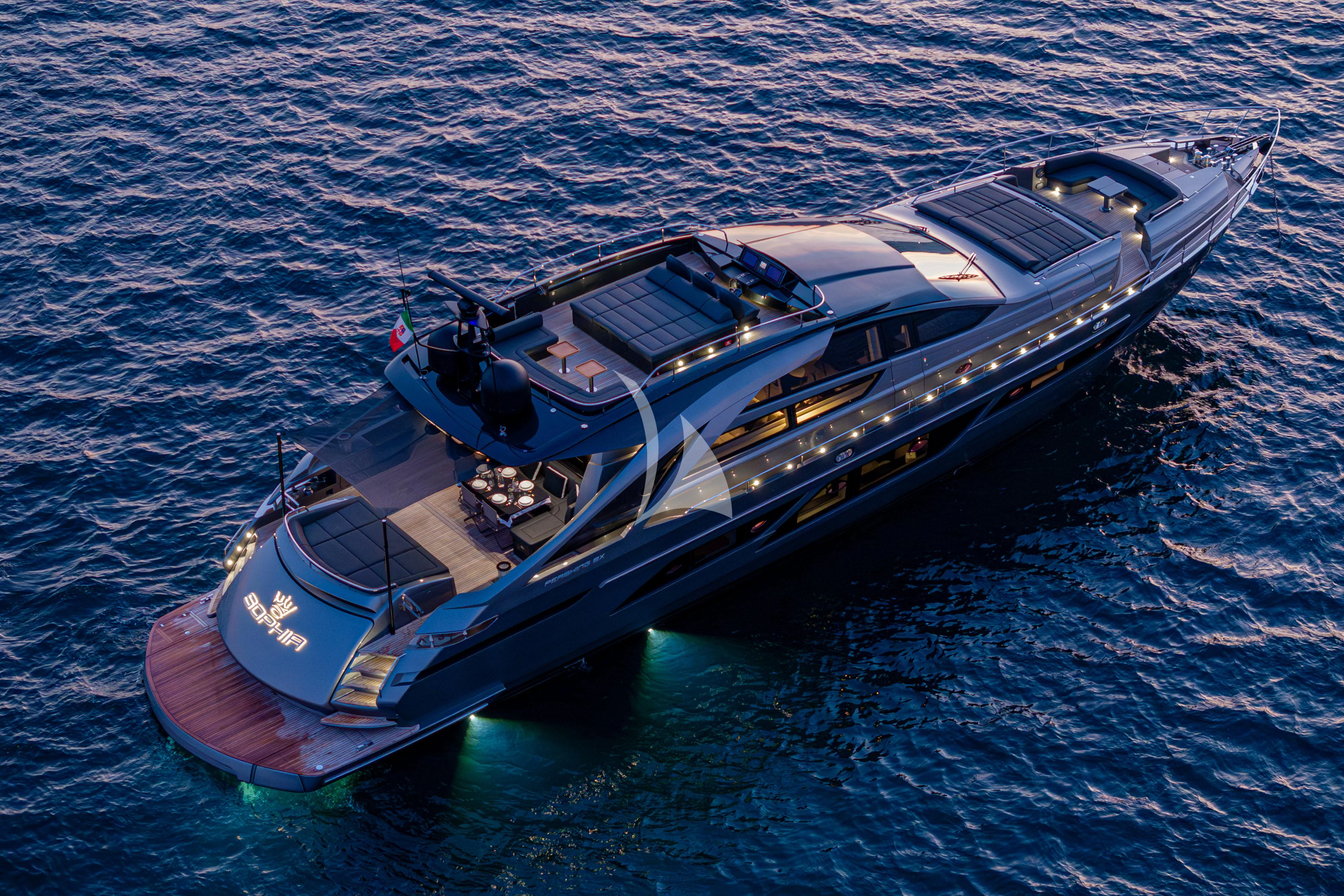 a boat on the water aboard SOPHIA Yacht for Sale