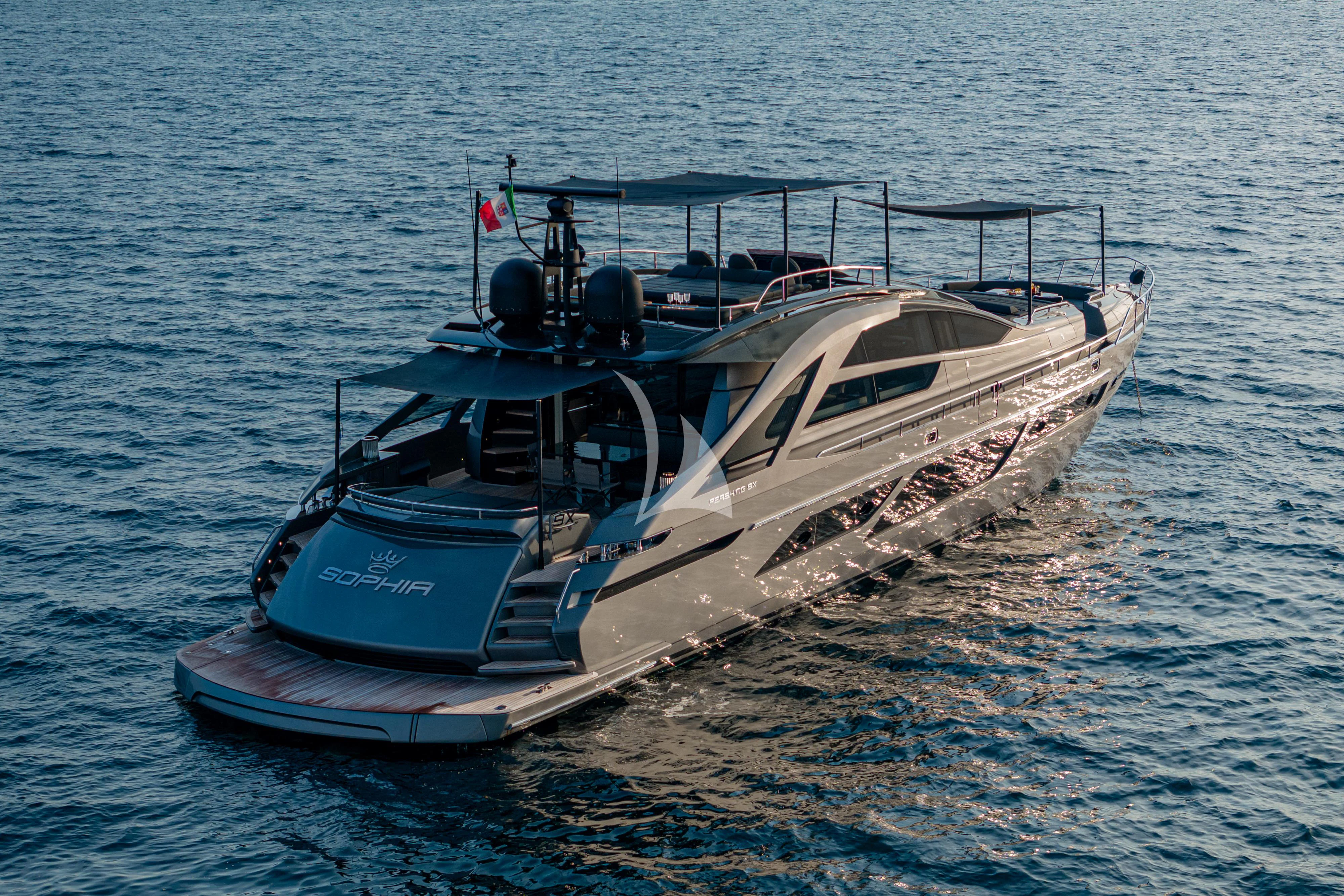 a boat on the water aboard SOPHIA Yacht for Sale