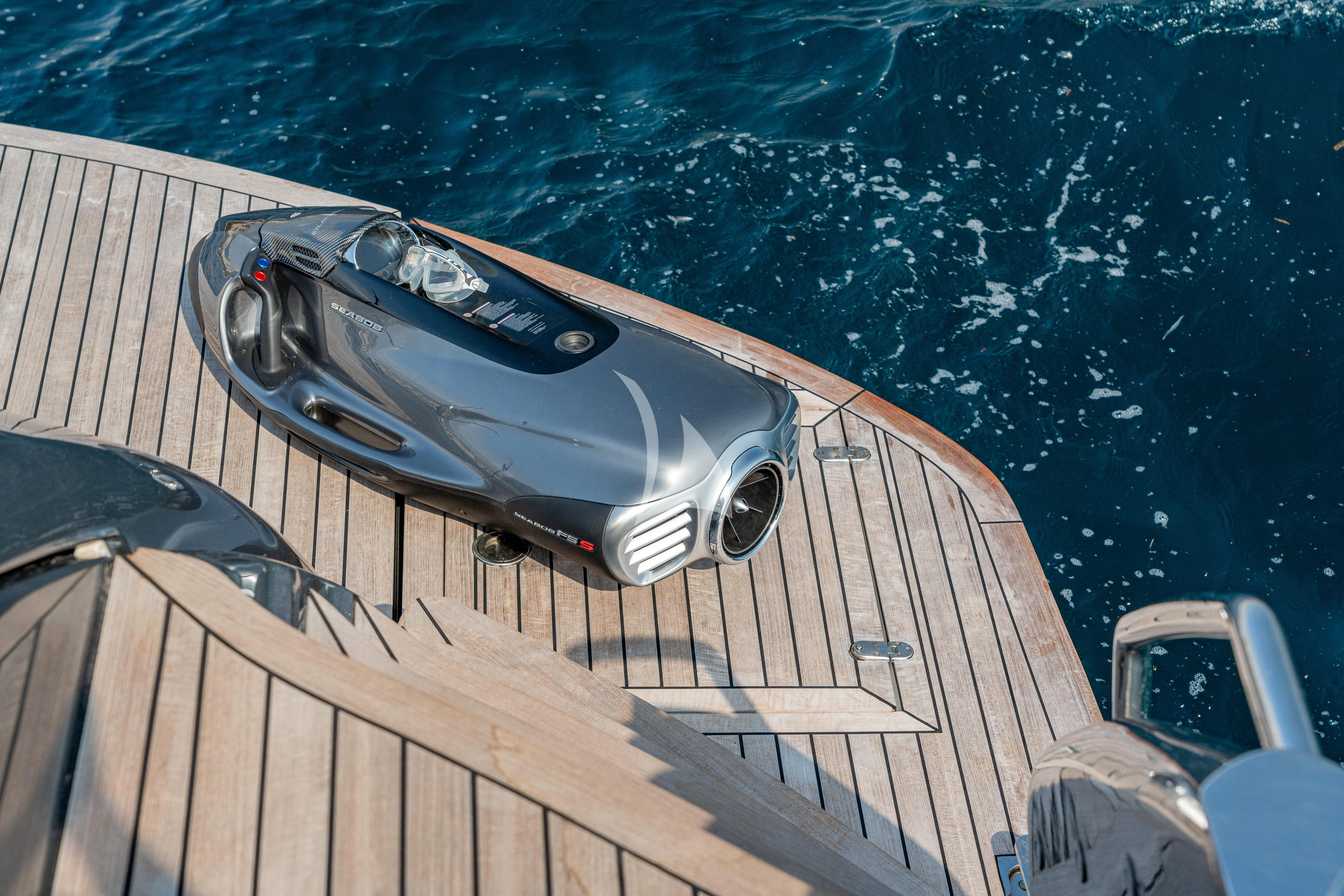 a space ship on the deck aboard SOPHIA Yacht for Sale