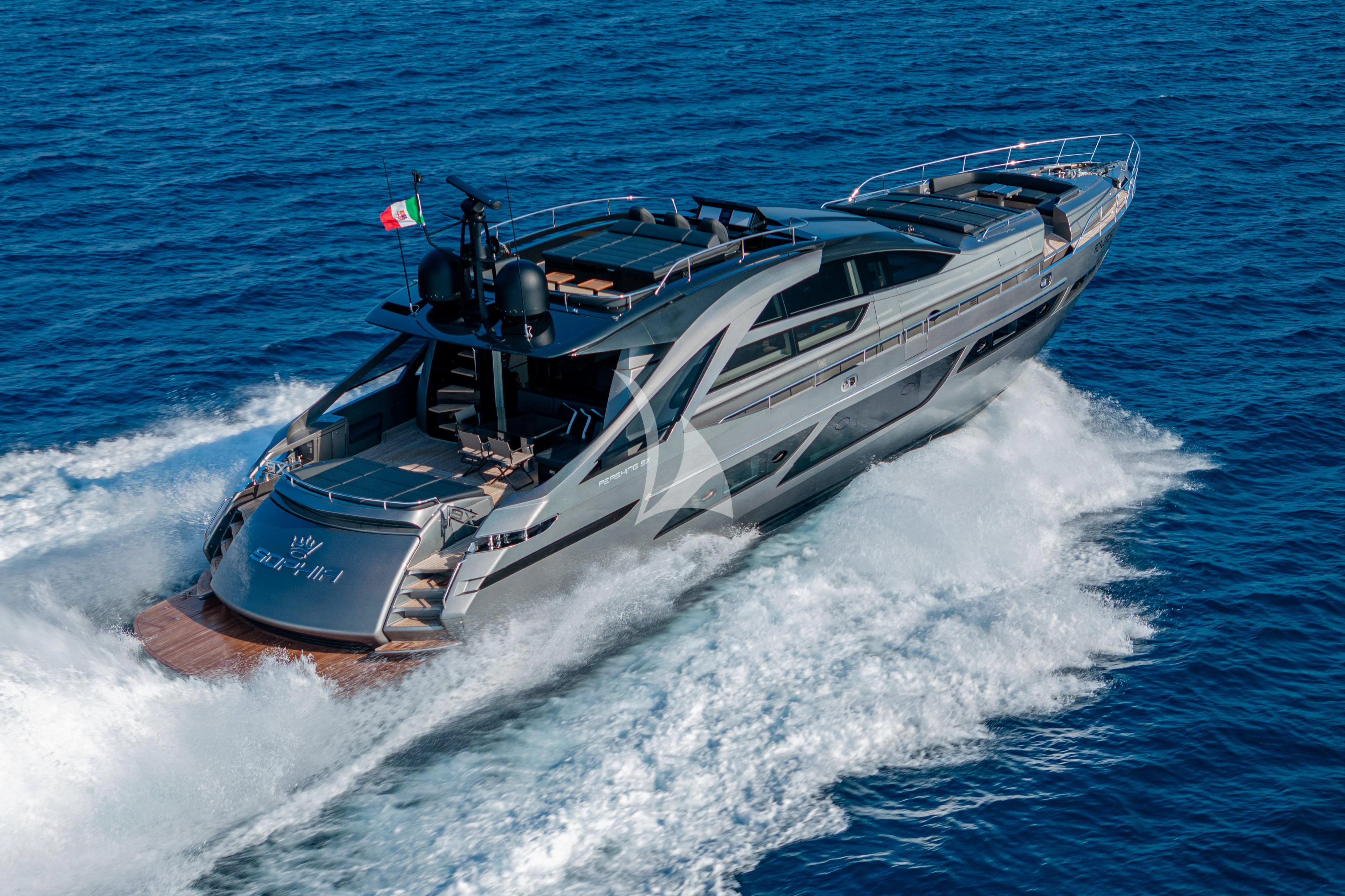 a boat on the water aboard SOPHIA Yacht for Sale
