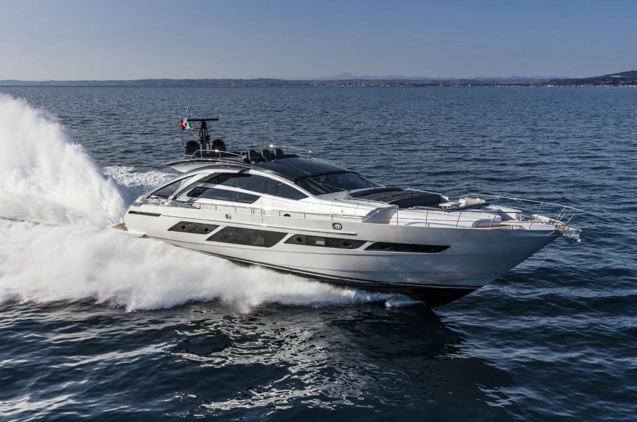a white yacht on the water aboard SOPHIA Yacht for Sale