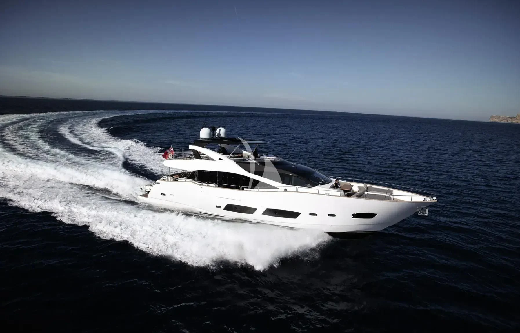 a white yacht on the water aboard RAY 3 Yacht for Sale