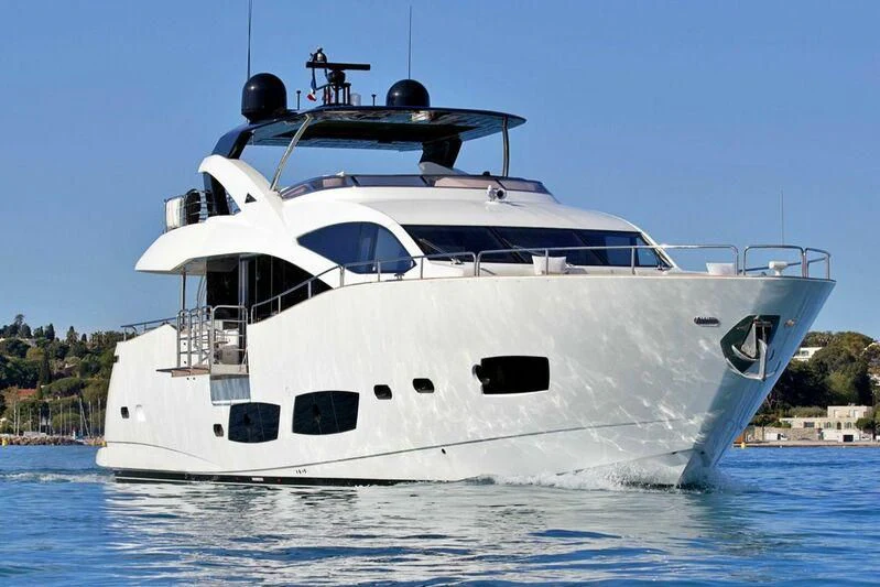 a large white yacht aboard RAY 3 Yacht for Sale