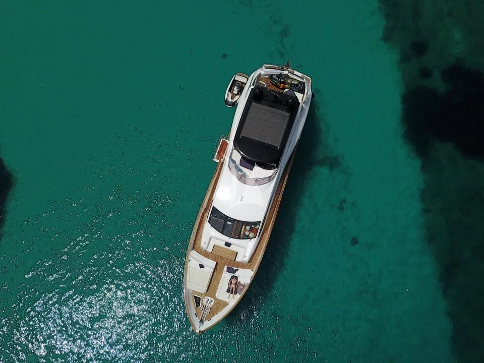 a boat in the water aboard RAY 3 Yacht for Sale