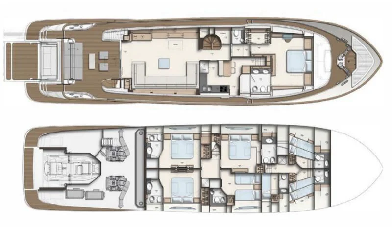 diagram, engineering drawing aboard BLESSED ONE Yacht for Sale