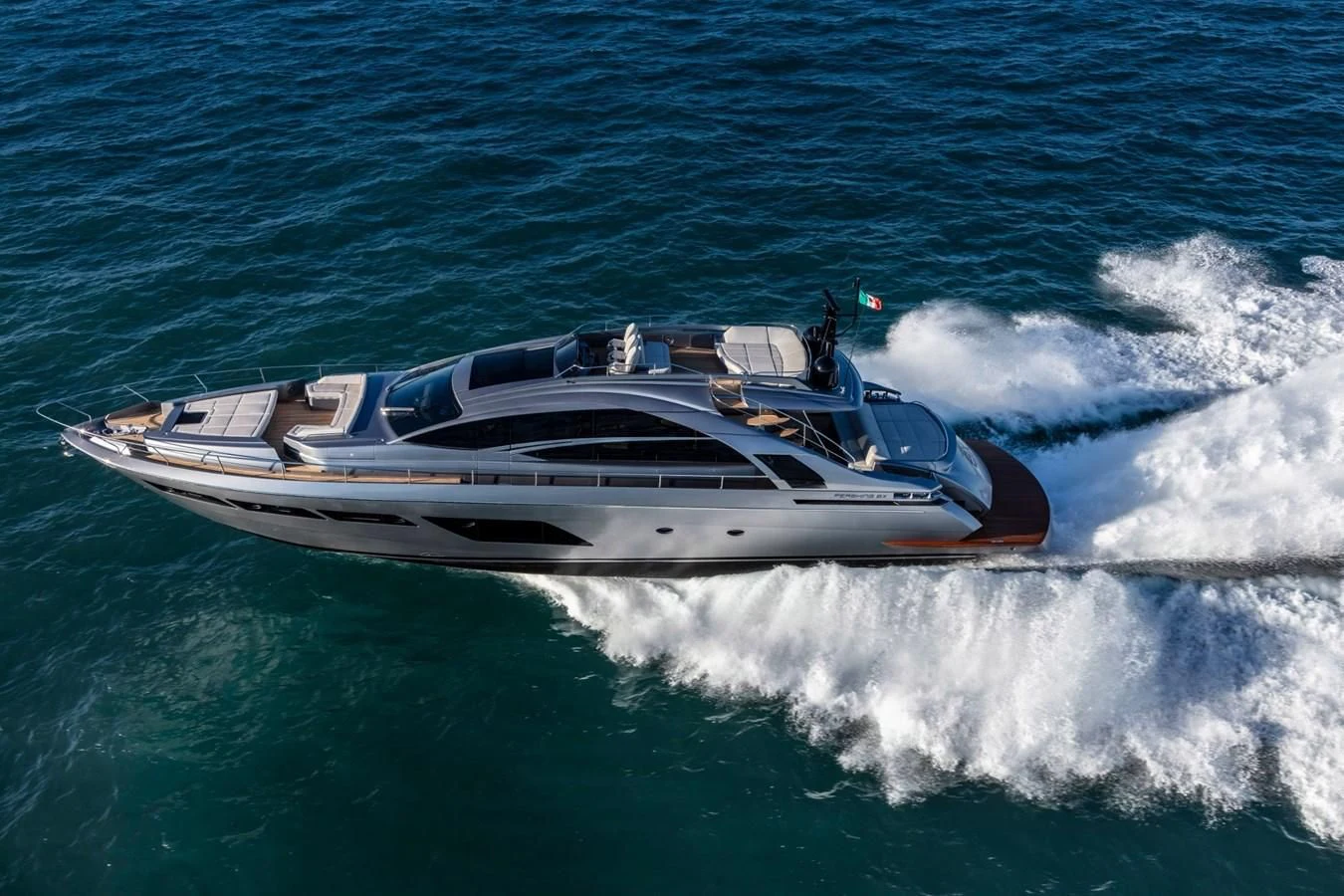 a boat on the water aboard PERSHING 8X Yacht for Sale