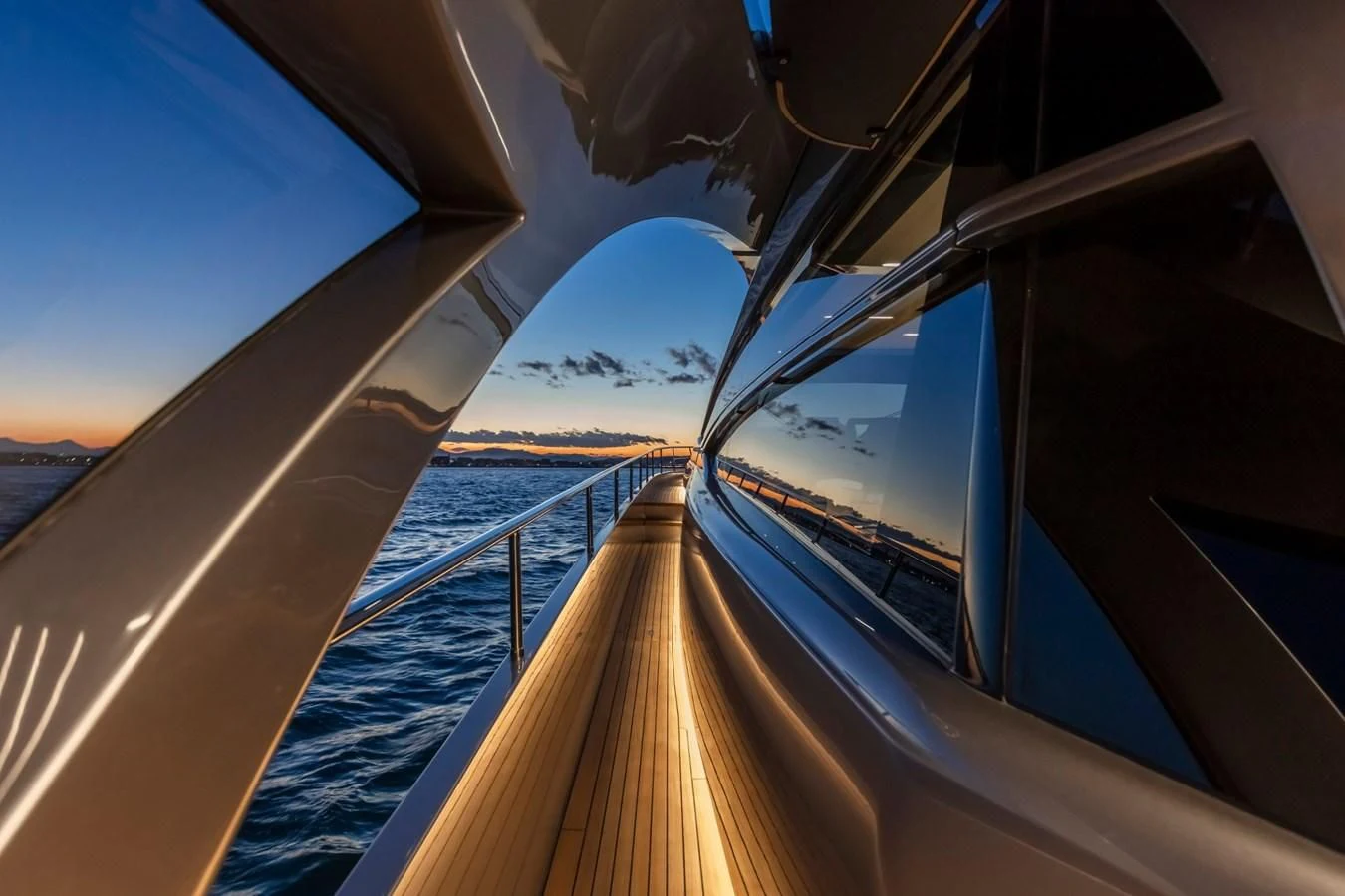 a view of the ocean from inside a plane aboard PERSHING 8X Yacht for Sale
