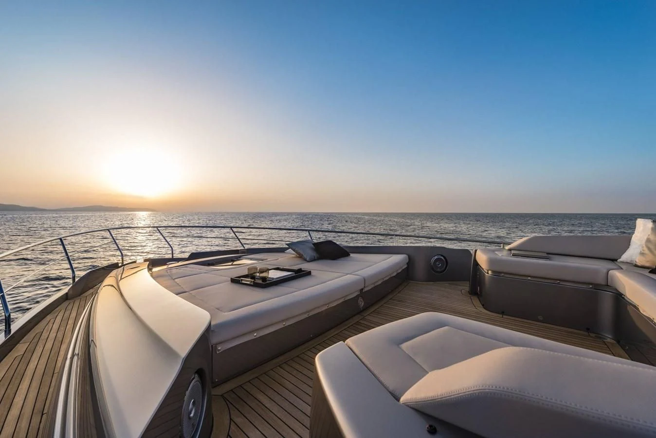 a boat on the water aboard PERSHING 8X Yacht for Sale