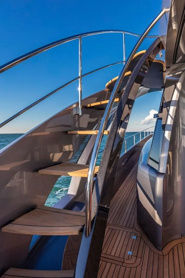 a boat on the water aboard PERSHING 8X Yacht for Sale